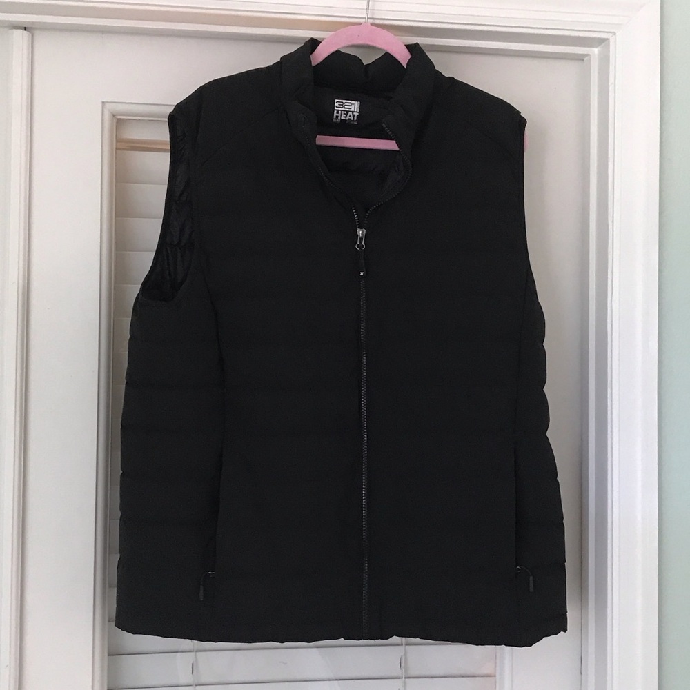 32 Degrees Black Quilted Vest